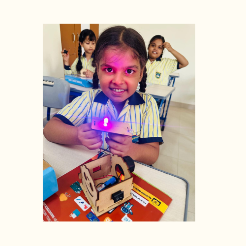 Children Using Robotics Kit